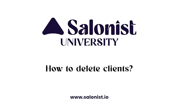 How to delete customer / client in salonist